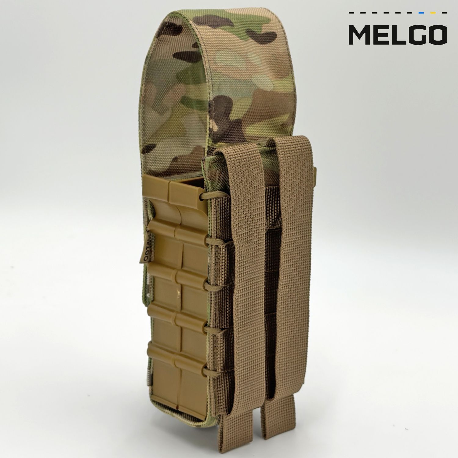 Подсумок на 2 магазины корпусный с клапаном Мультикам Cordura MELGO фото 2