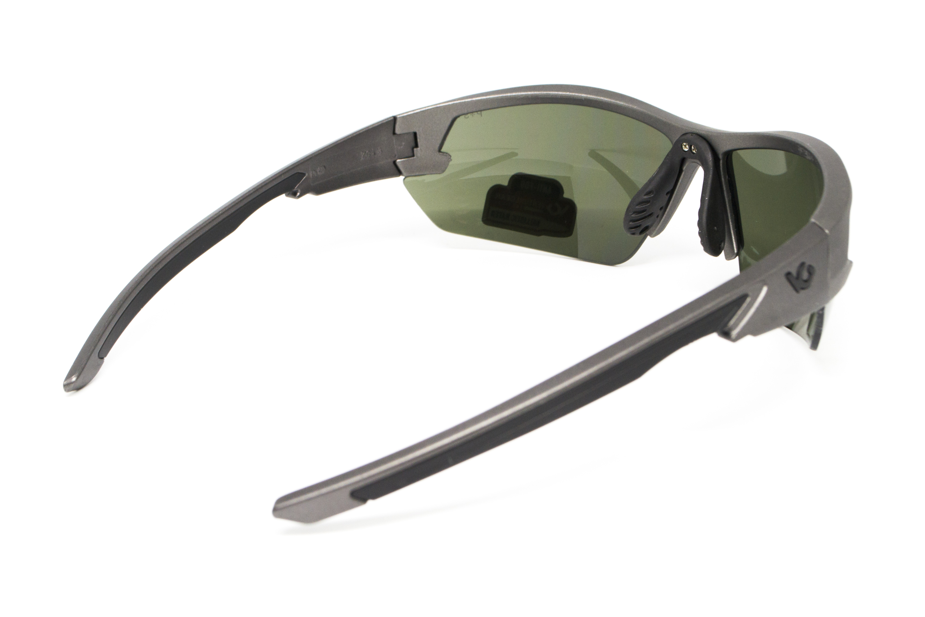 Захисні окуляри Venture Gear Tactical Semtex 2.0 Gun Metal (forest grey) Anti-Fog, чорно-зелені в оправі кольору 