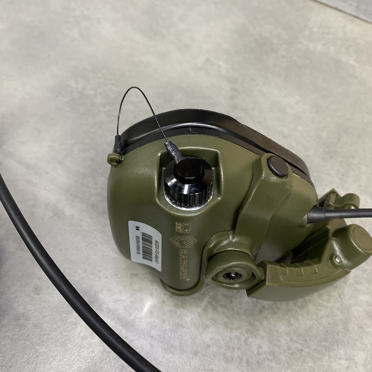 Наушники тактические Earmor M32X Mark3, активные, с креплением на шлем и съёмным микрофоном, цвет Олива фото 6
