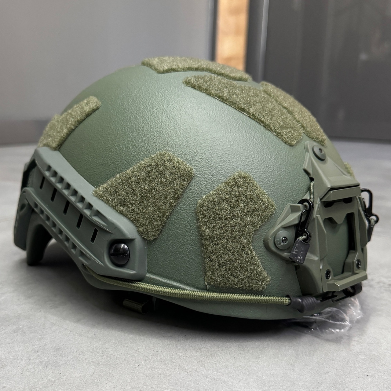 Шлем баллистический FAST PE, NIJ IIIa, Custom, с улучшенным креплением Wendy, размер L, Олива, бронешлем фото 4