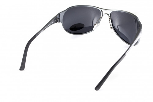 Очки поляризационные BluWater Alumination-3 Gun Metal Polarized (gray) серые фото 3