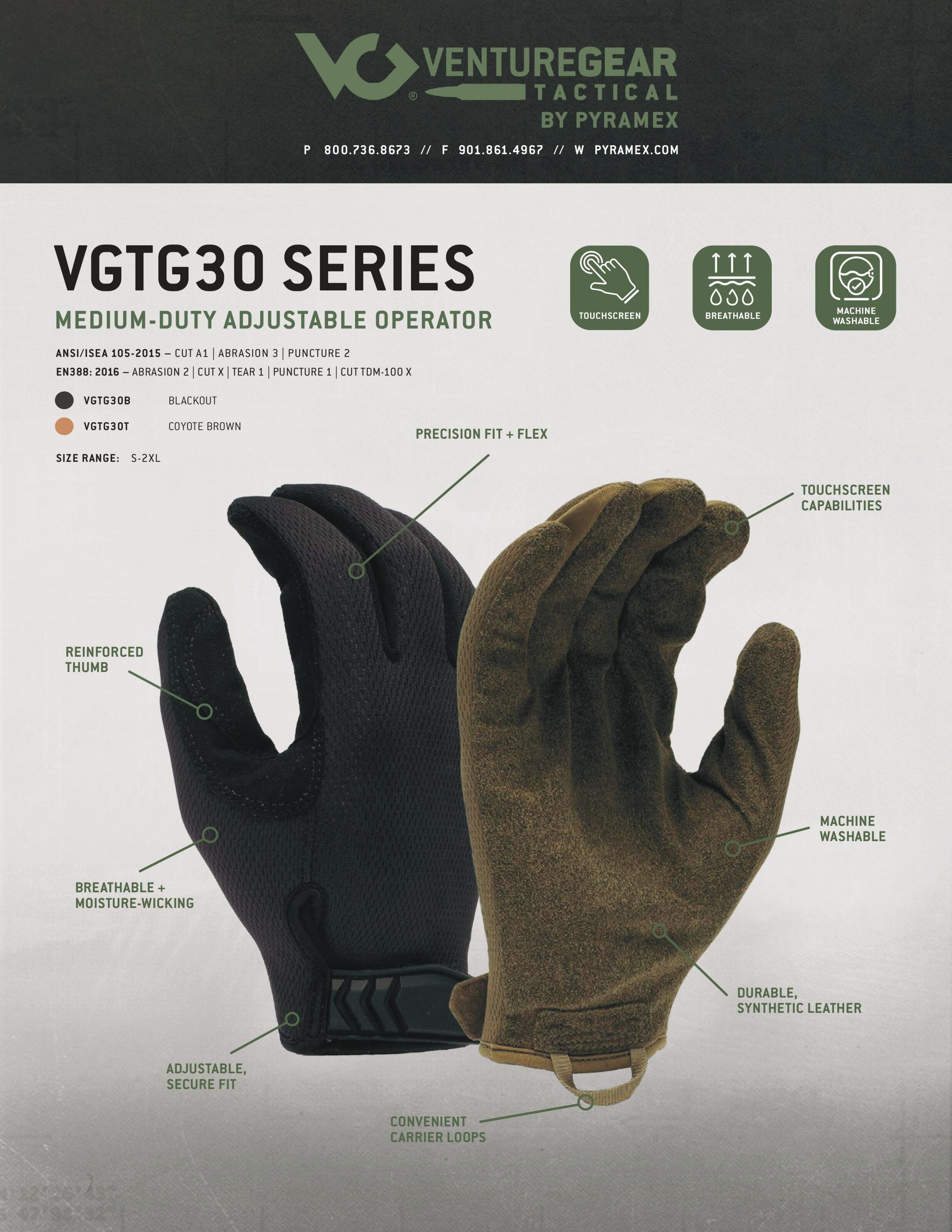 Тактичні рукавички Venture Gear Tactical VGTG30 Medium-Duty Operator, пісочні, розмір L (9) фото 6