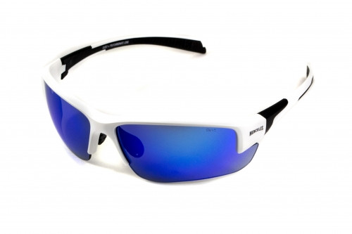Очки защитные открытые Global Vision Hercules-7 White (G-Tech™ blue) синие зеркальные фото 4