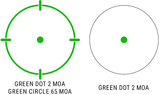 Коліматор HOLOSUN HE530G-GR зелене підсвічування фото 7