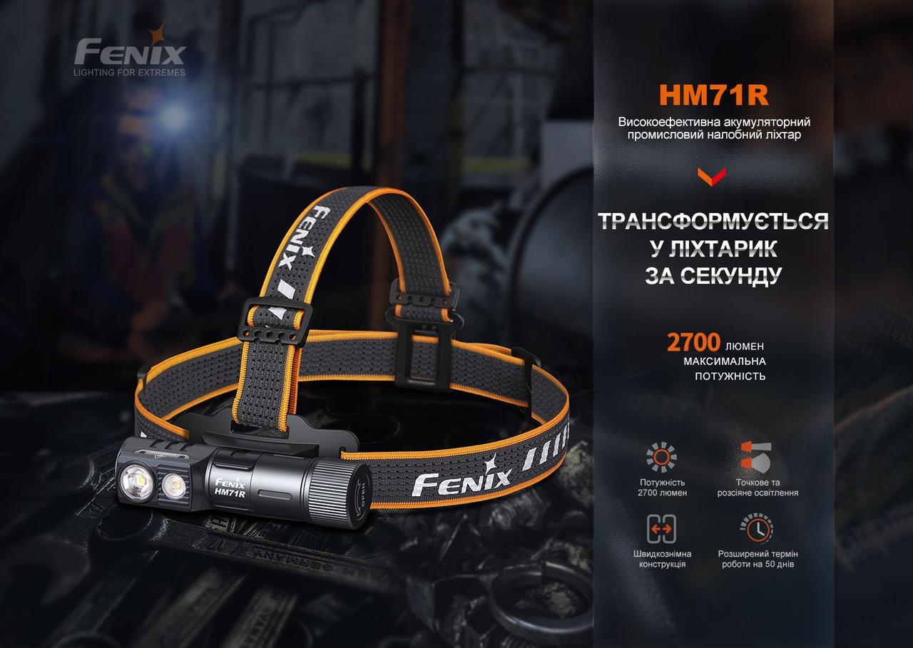 Ліхтар налобний Fenix HM71R фото 6