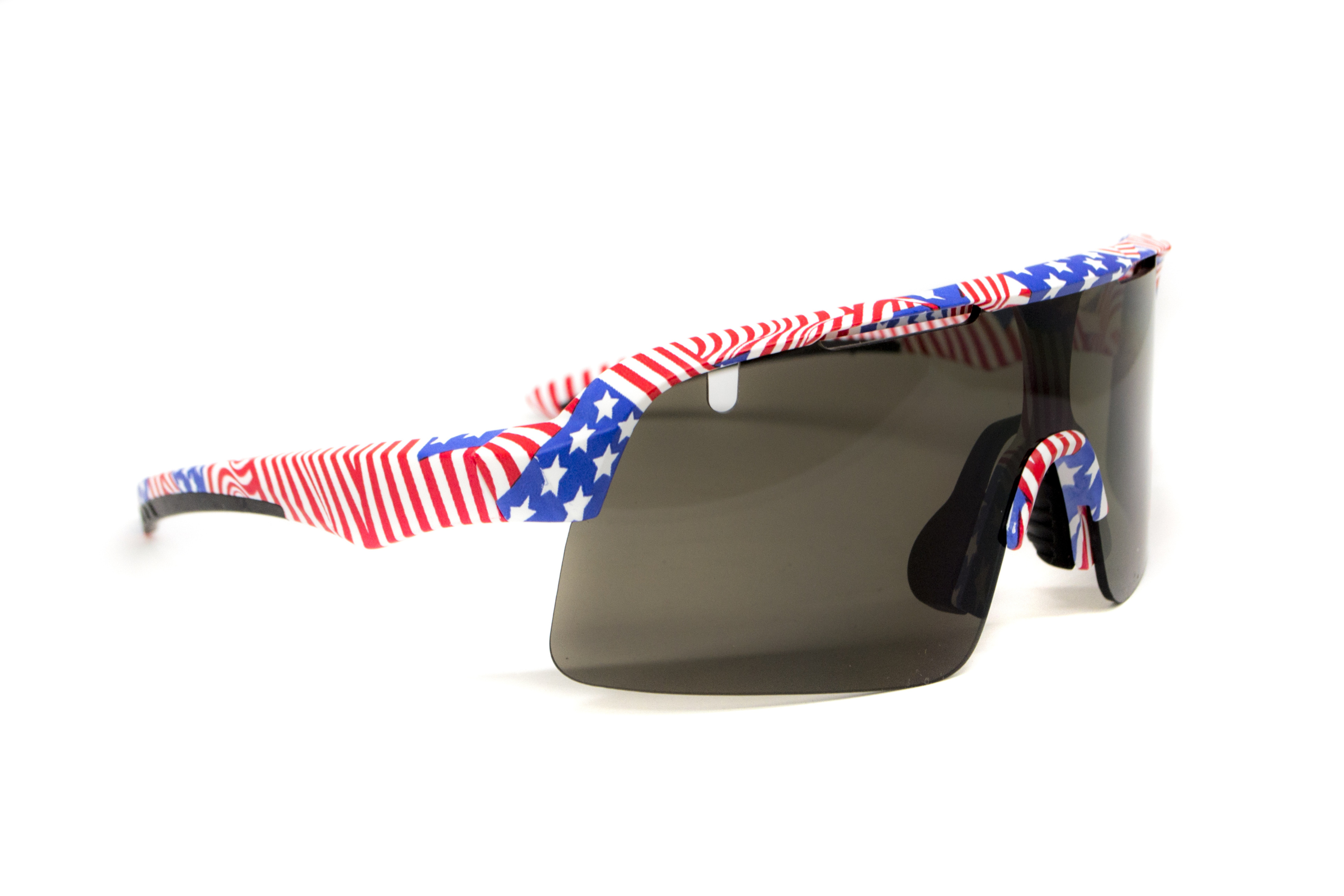 Очки защитные открытые Global Vision Holeshot USA Flag (gray), сірі в оправі прапор США фото 5