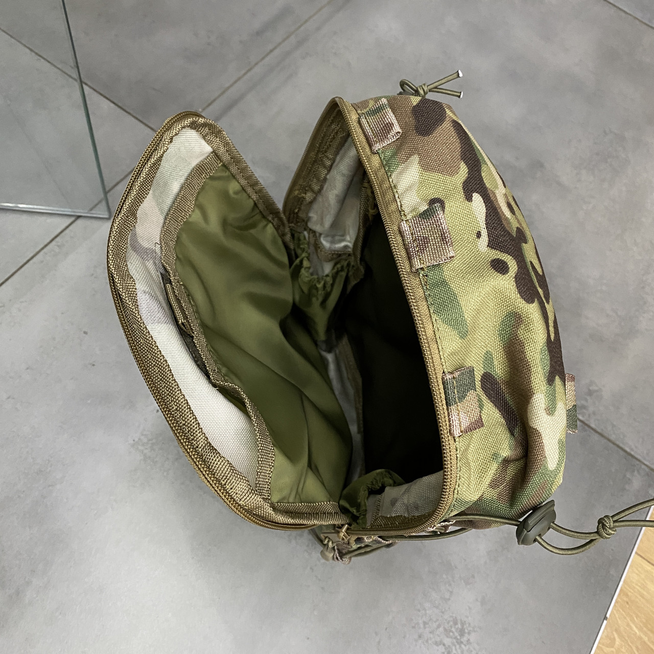 Подсумок-рюкзак сухарный на плитоноску с Молли, Мультикам, Cordura, сумка сухарная тактическая, сумка сухарка фото 5