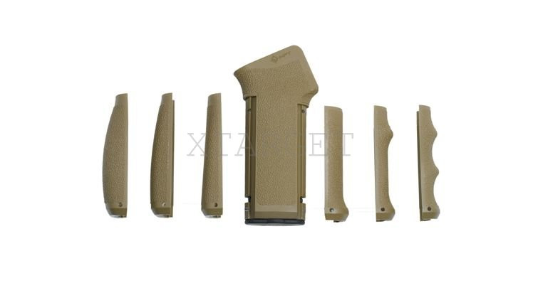Пистолетная Рукоятка к AK-47 MFT с 3-мя накладками, хаки фото 2