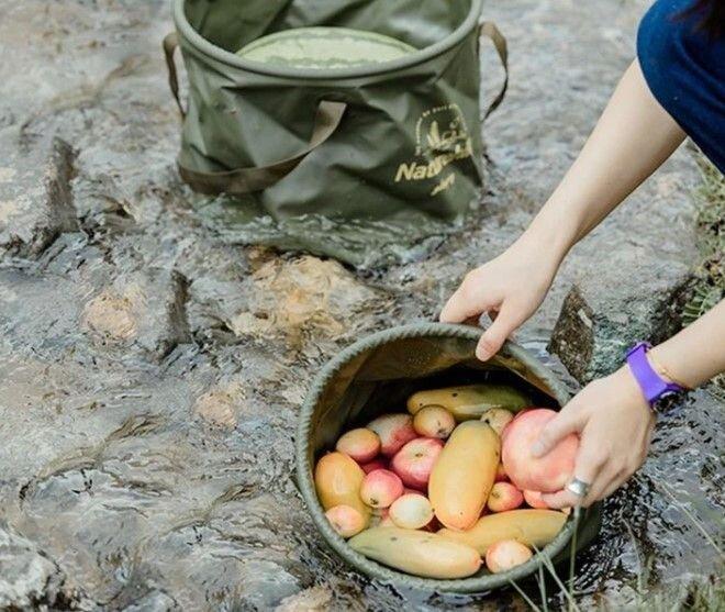 Складане відро для води з ПВХ Naturehike NH20SJ040, 10 л, світло-коричневий фото 5