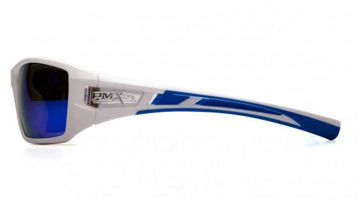 Очки защитные открытые Pyramex Velar White (ice blue mirror) синие зеркальные фото 3