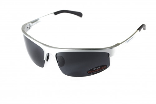 Очки поляризационные BluWater Alumination-5 Silver Polarized (gray) серые фото 4