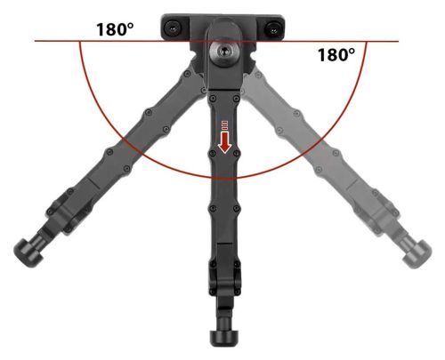 Сошки роздільні Buvele V9 на M-LOK (висота 18.4 – 22.9 см) Z8.6.20.001 фото 3