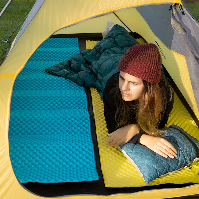 Коврик складной IXPE NaturehikeThickened NH20FCD07, алюминиевая пленка, 25 мм, желтый фото 8