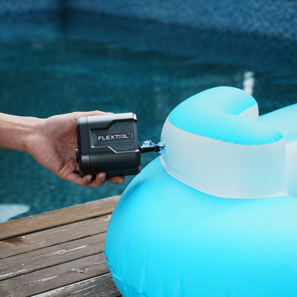 Портативний повітряний насос Flextail Evo Pump 3, 1000 л/хв, чорний фото 3