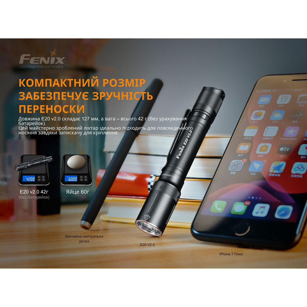 Фонарь ручной Fenix E20 V2.0 фото 9