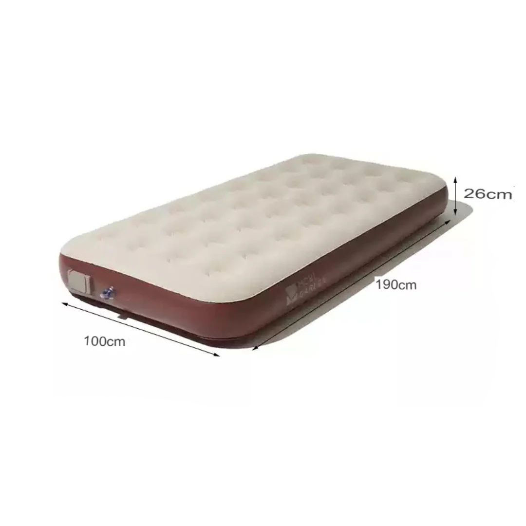 Матрац надувний одномісний з вбудованим насосом Mobi Garden Air bed 26 см NX24663010 sand фото 2