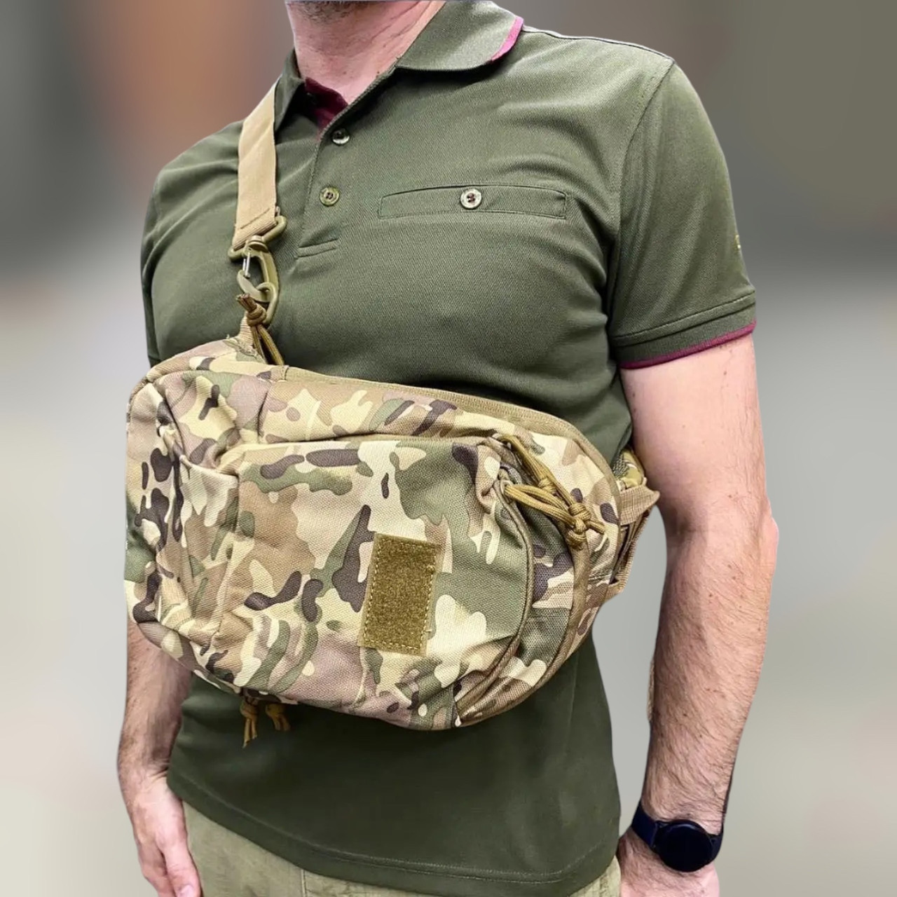 Сумка тактическая с ремнем через плечо, Cordura, Мультикам, Yakeda, сумка армейская c ремнем через плечо