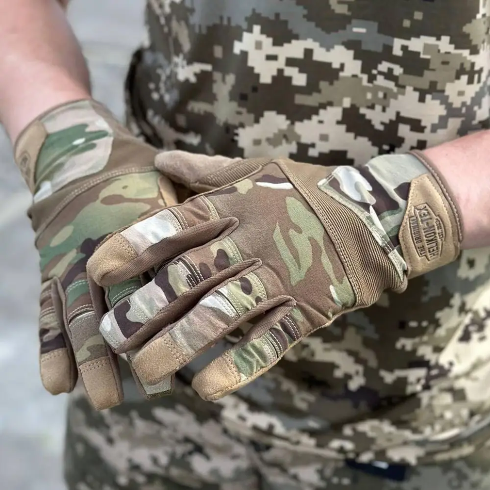 Перчатки тактические Helikon-Tex Range Tactical Gloves - PenCott WildWood/Coyote A, размер S фото 6