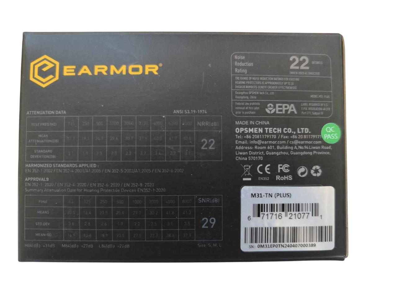 Тактичні навушники EARMOR M31 PLUS Олива фото 5