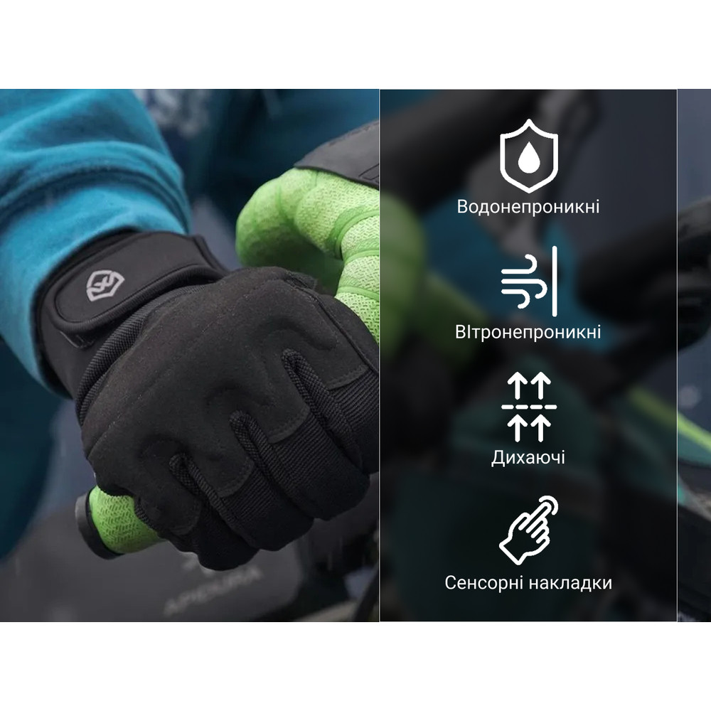 Рукавички водонепроникні Dexshell Arendal Biking Gloves, p-p L, зимові, чорні фото 2
