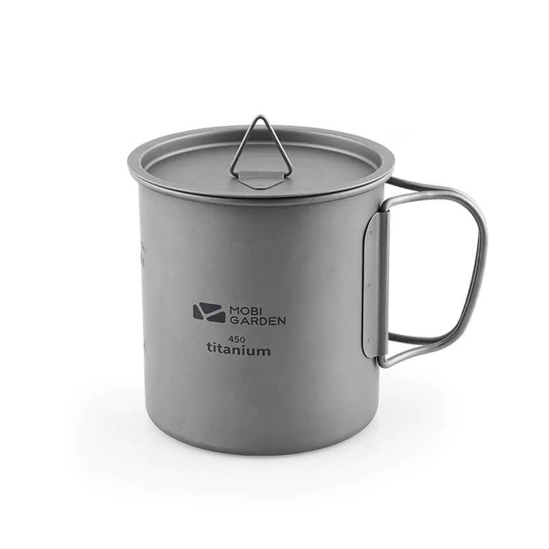 Кружка титанова з кришкою Mobi Garden 450мл NX20666039 titanium