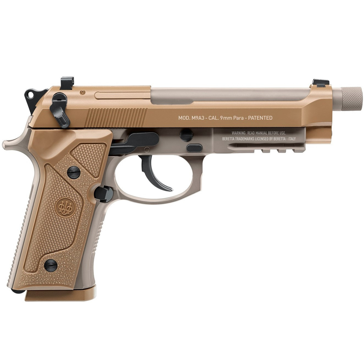 Пистолет пневматический Beretta M9A3 FDE FM 4.5мм 105м/с. BLOWBACK фото 2