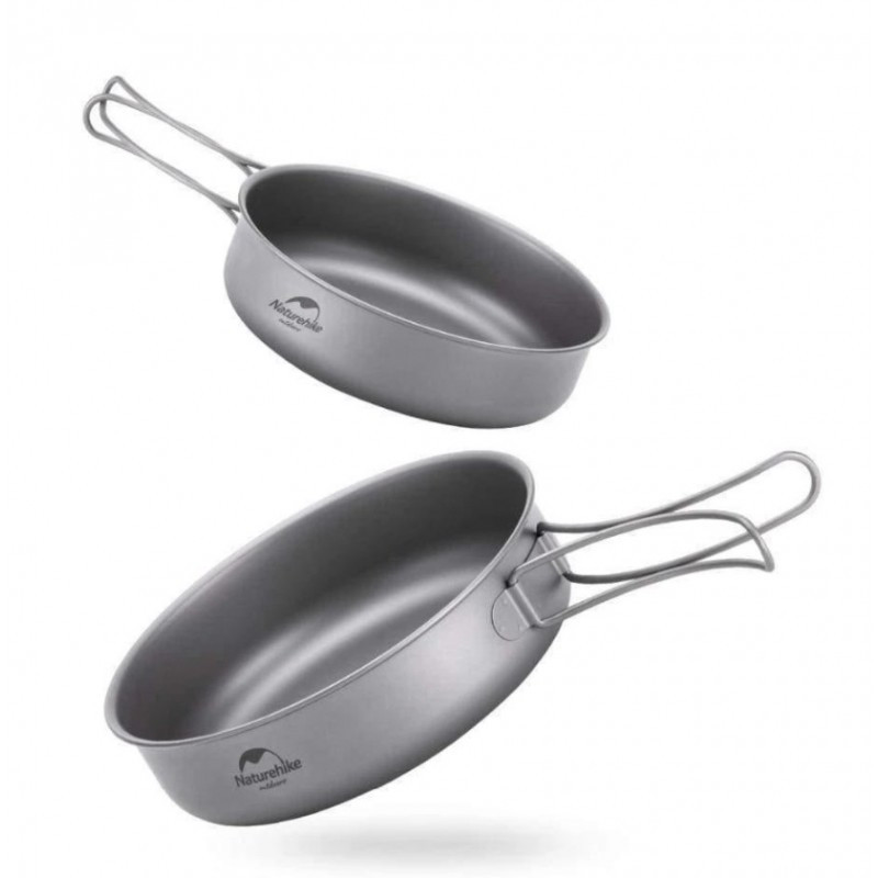 Сковорідка титанова з розкладною ручкою 17 см Naturehike NH18T010-A фото 2