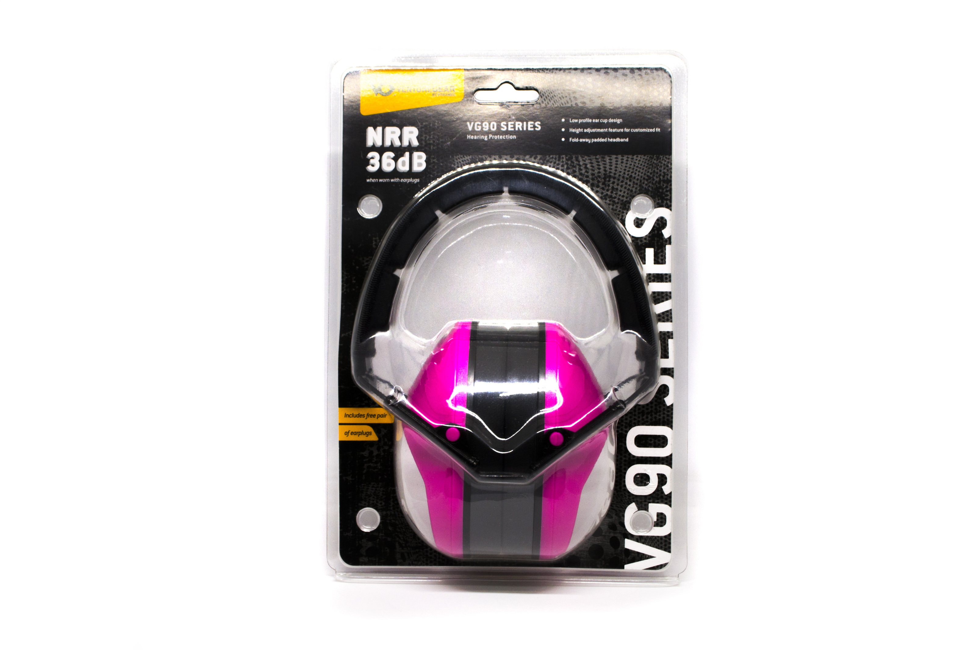 Наушники противошумные защитные Venture Gear VGPM9010PC (защита слуха NRR 24 дБ, беруши в комплекте), розовые фото 11