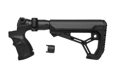Приклад складной с амортизатором и пистолетним рукояткам FAB для Mossberg 500, черный фото 3