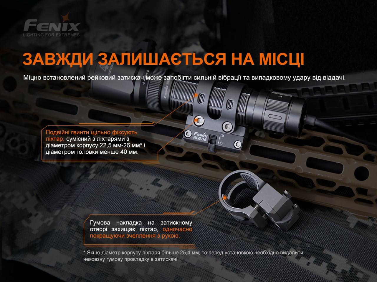 Кріплення на зброю для ліхтарів Fenix ALG-16 фото 7