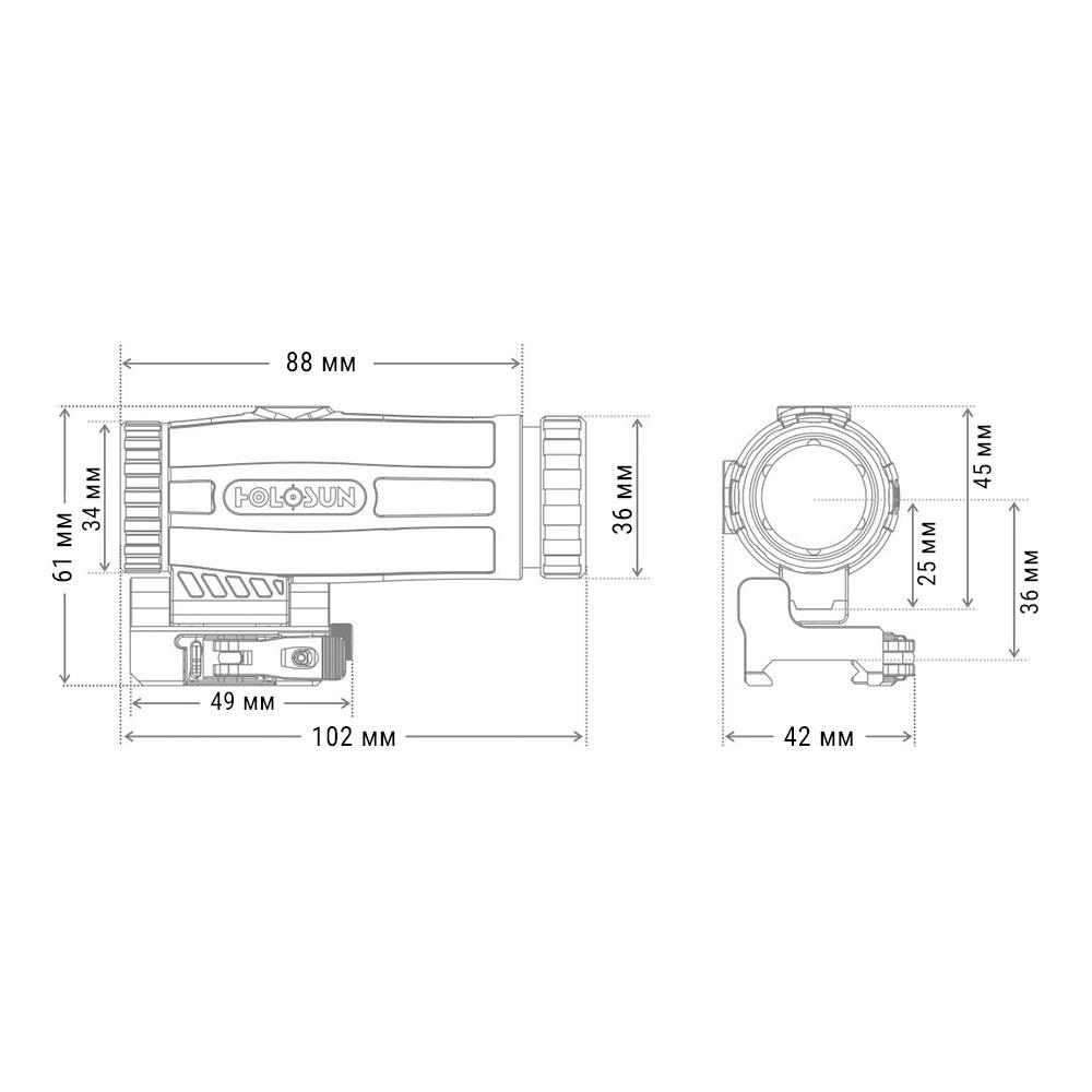 Збільшувач HOLOSUN HM3X 3x magnifier фото 4