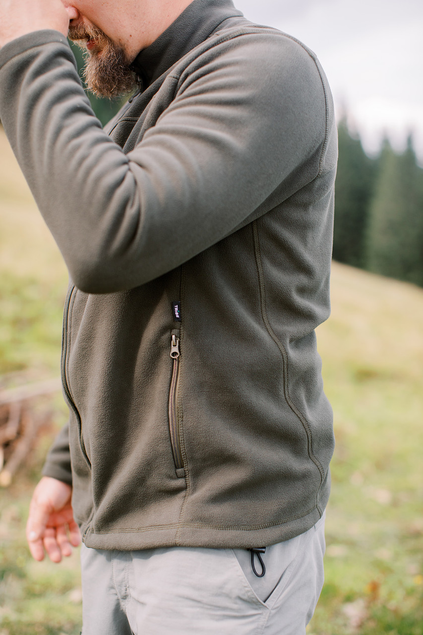 Кофта флисовая Tribe Fleece Jacket Full Zip T-KJ-0011-olive, 50 фото 7