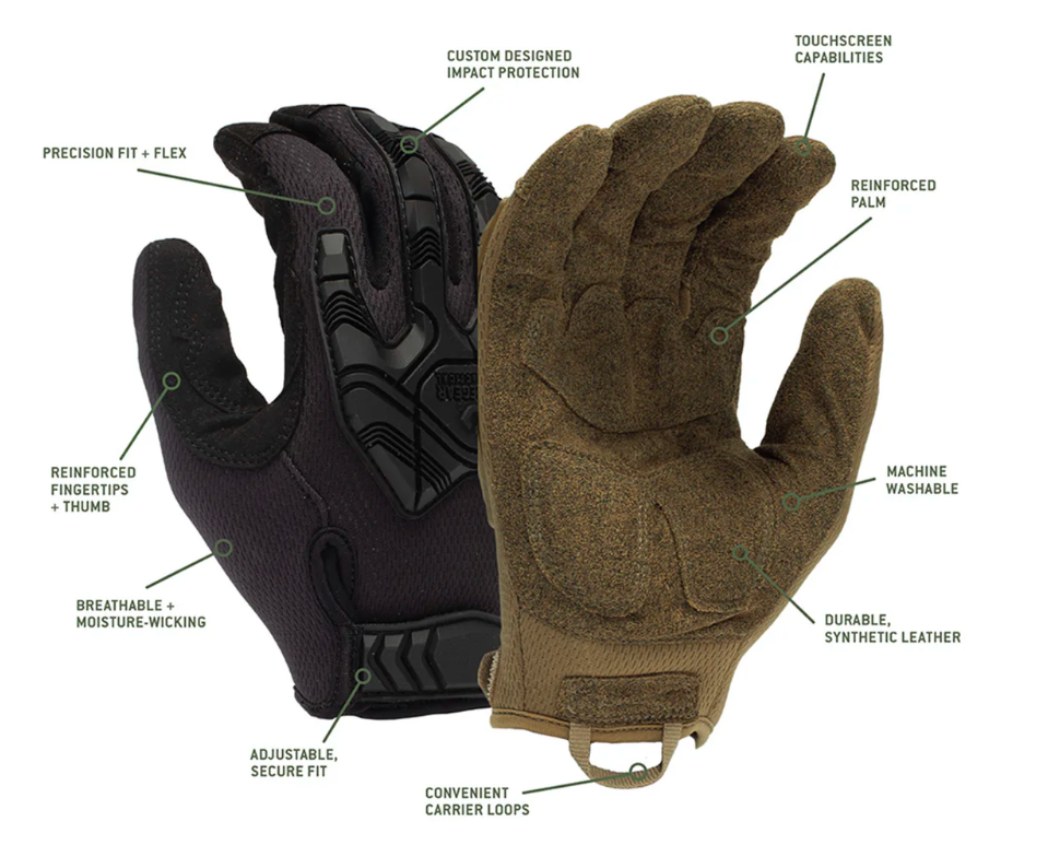 Тактичні протиударні рукавиці Venture Gear Tactical VGTG40 Heavy-Duty Impact Operator, пісочні, розмір 2XL (11) фото 3