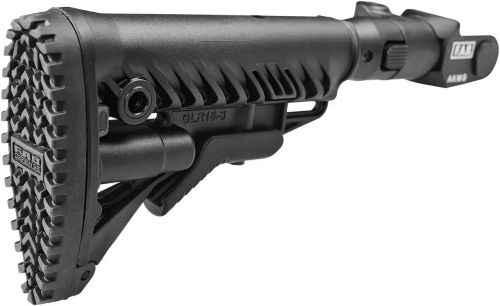 Приклад телескопічний FAB, для АКМС складаний, з амортизатором, чорний фото 3