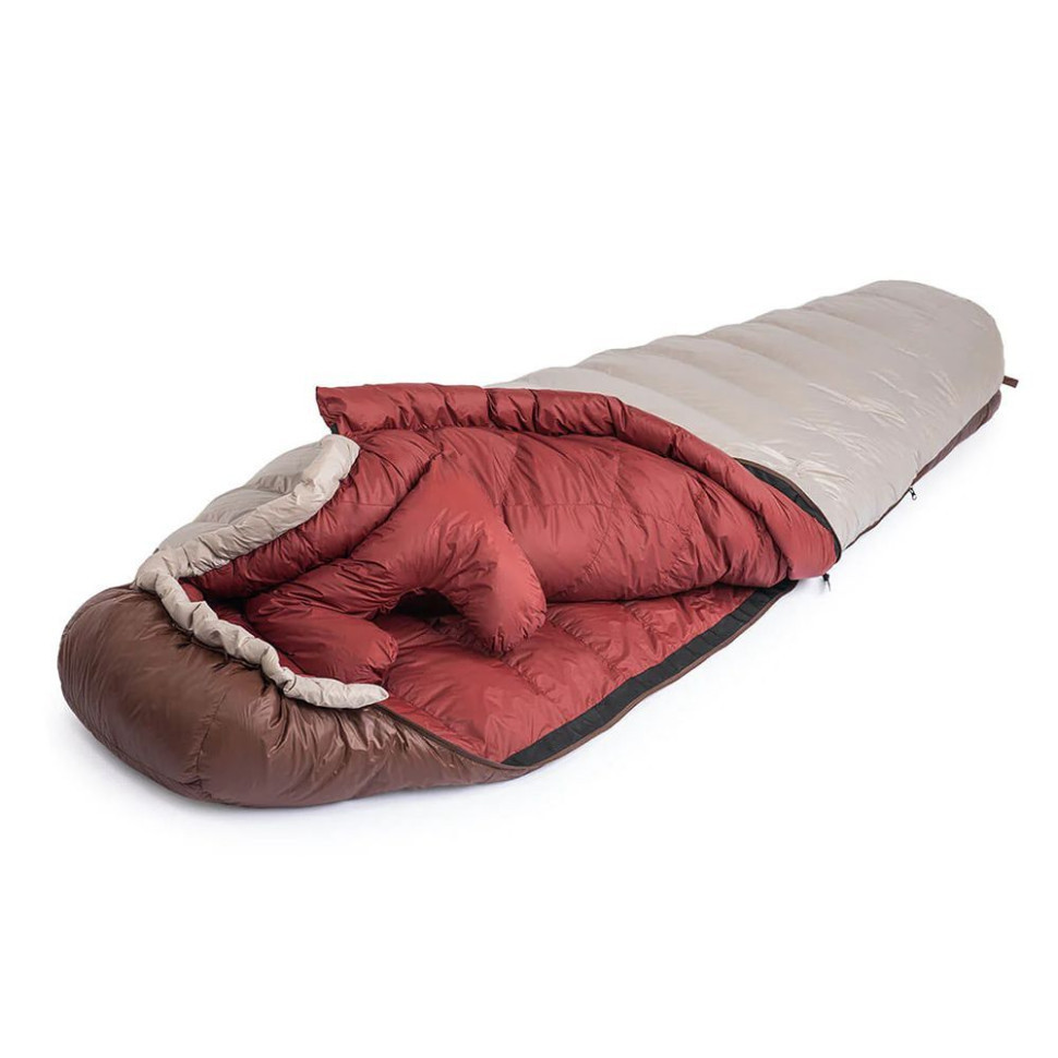 Спальник з натуральним пухом Naturehike Snowbird NH20YD001, p-р L, коричневий 720 г фото 3