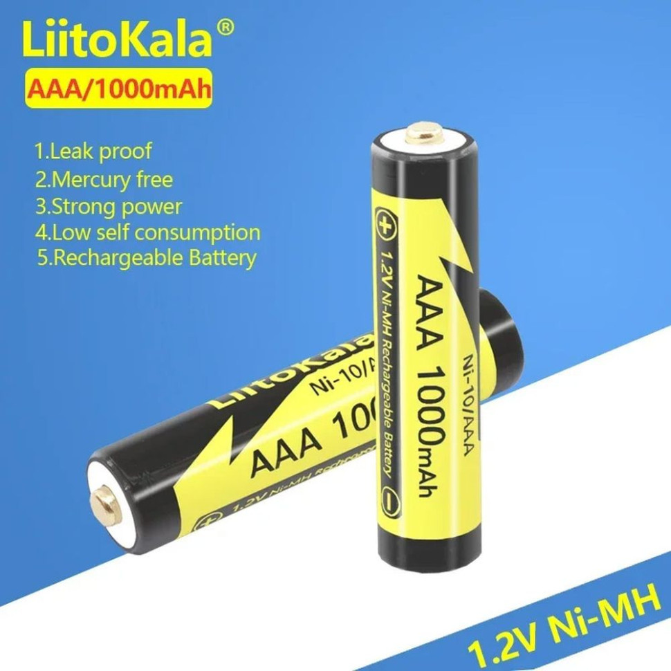 Акумулятор LiitoKala Ni-10/AAA 1.2V AAA 1000mAh battery фото 3