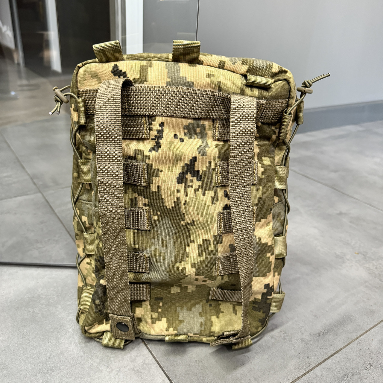 Подсумок-рюкзак сухарный на плитоноску с Молли, Пиксель, Cordura, сумка сухарная тактическая, сумка сухарка фото 8