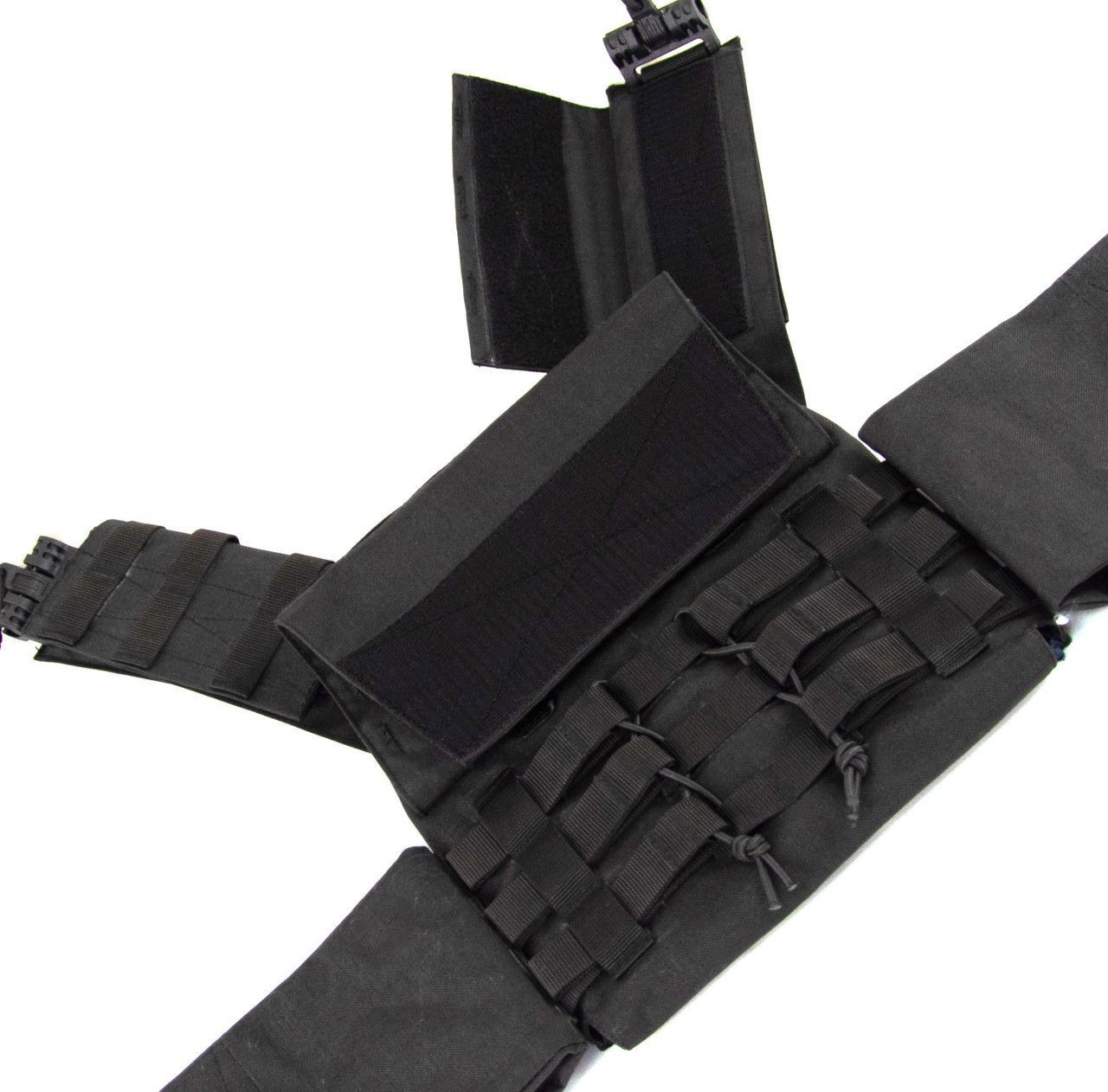Плитоноска зі швидким скиданням Чорна Cordura 1000 D MELGO фото 2