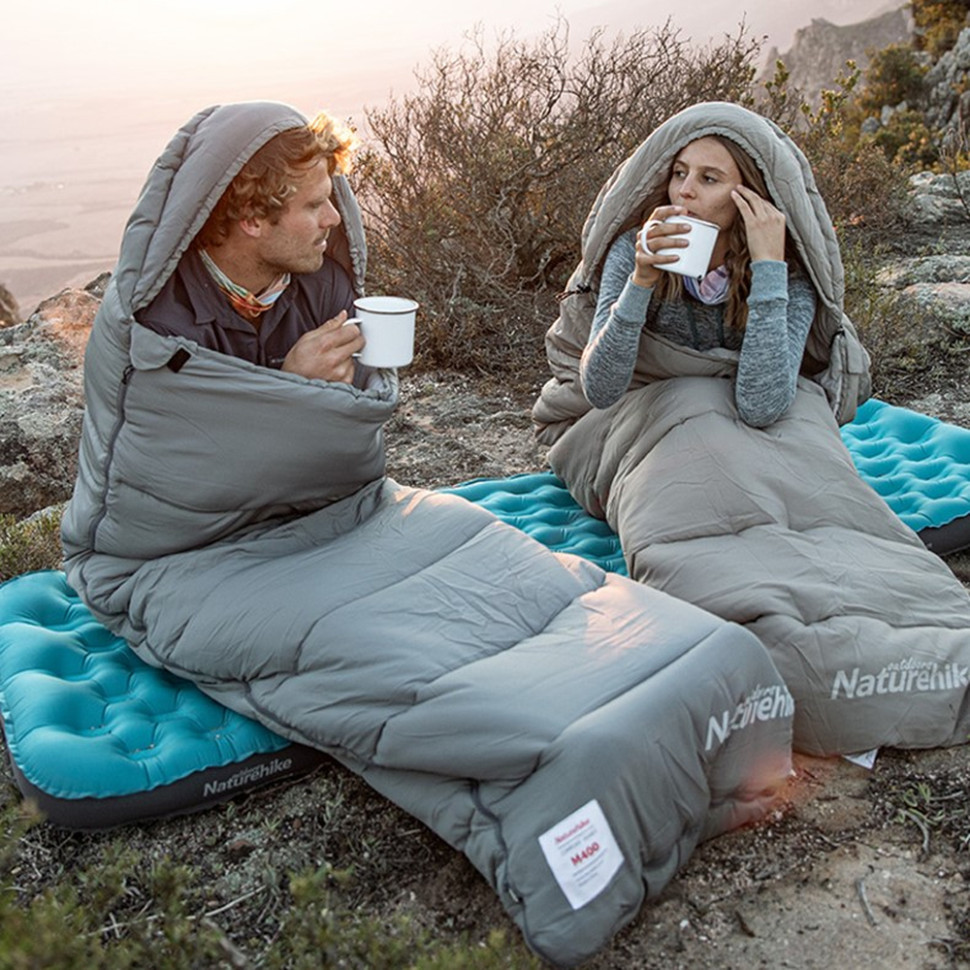 Спальний мішок з капюшоном Naturehike M300 NH20MSD02, зелений, правий фото 10