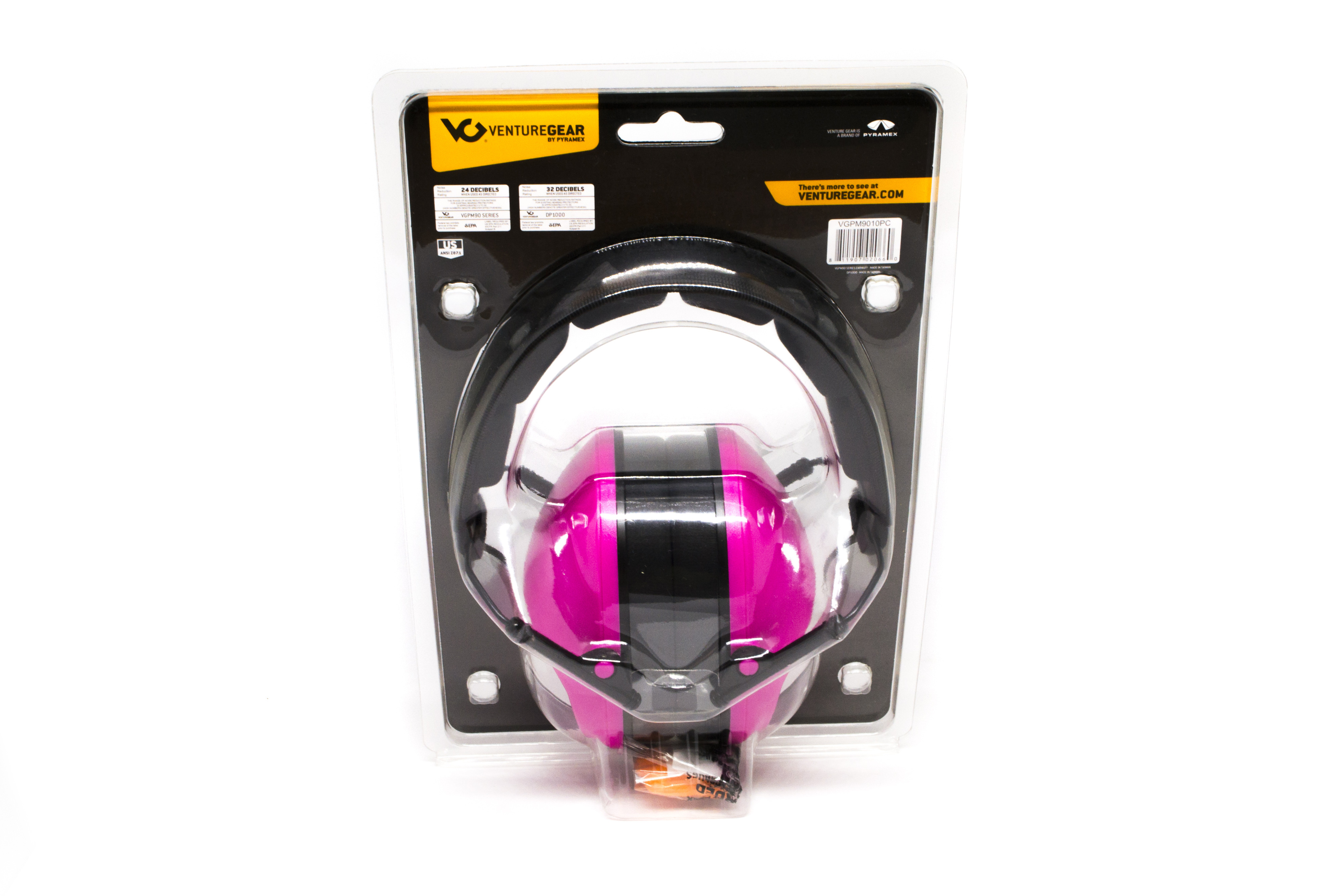 Наушники противошумные защитные Venture Gear VGPM9010PC (защита слуха NRR 24 дБ, беруши в комплекте), розовые фото 13