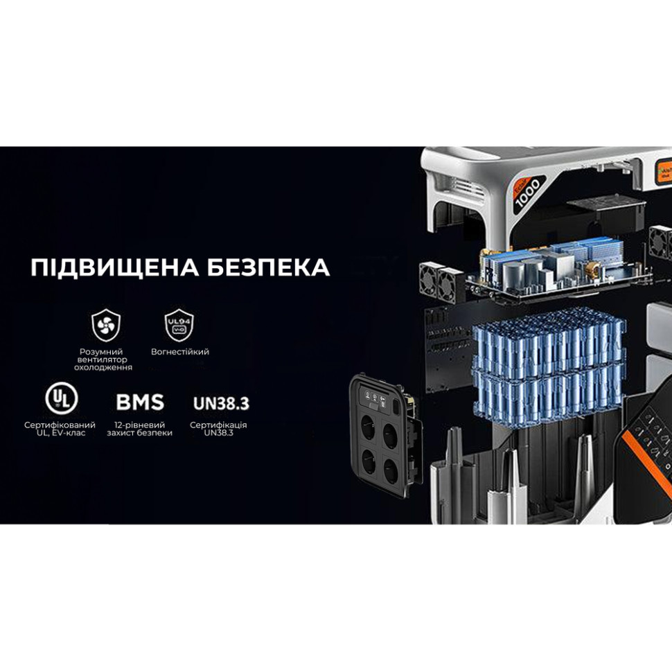 Зарядна станція Litheli 1800 Вт, 1069 Вт·год, LiFePO4, + 2 Power Bank (U20EH17-0U200) фото 3