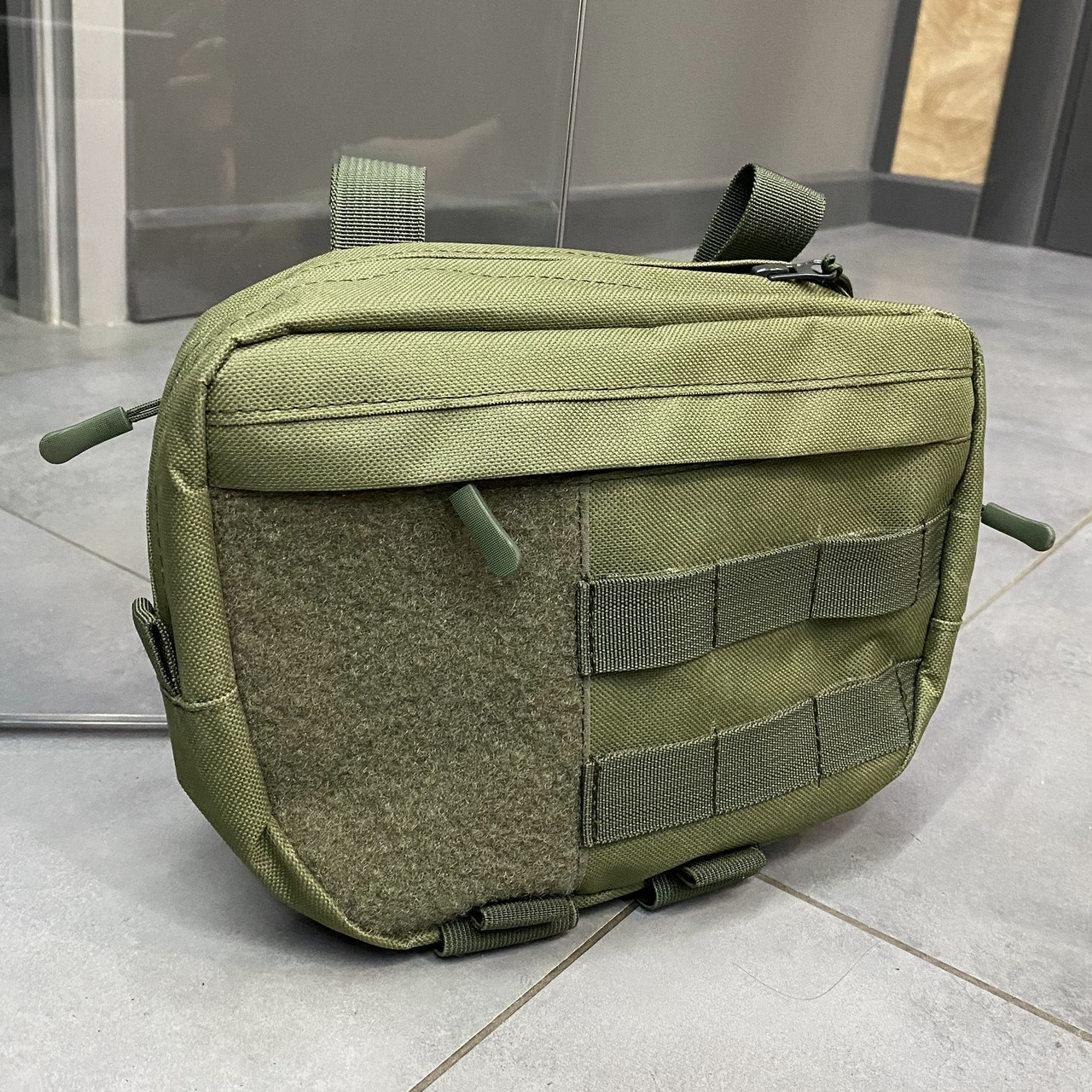 Сумка напашник для бронежилета на Молли, напашник Олива, WINTAC, Cordura 1000D, напашник для плитоноски фото 4