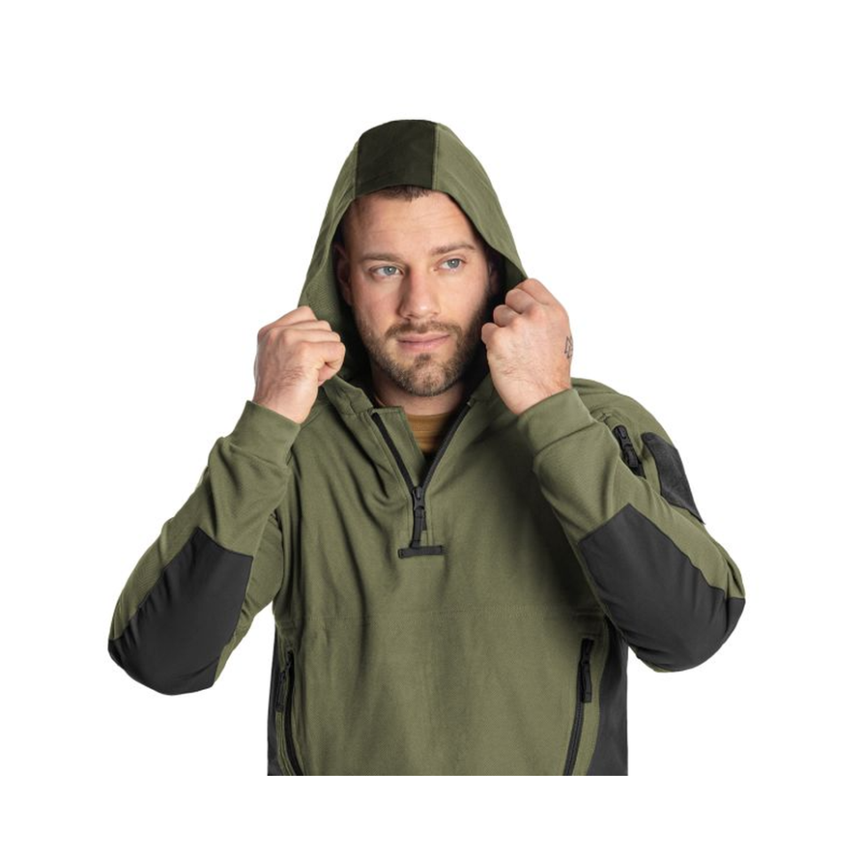 Кофта тактична Helikon-Tex RANGE HOODIE - TopCool, оливковий, розмір XXL фото 4