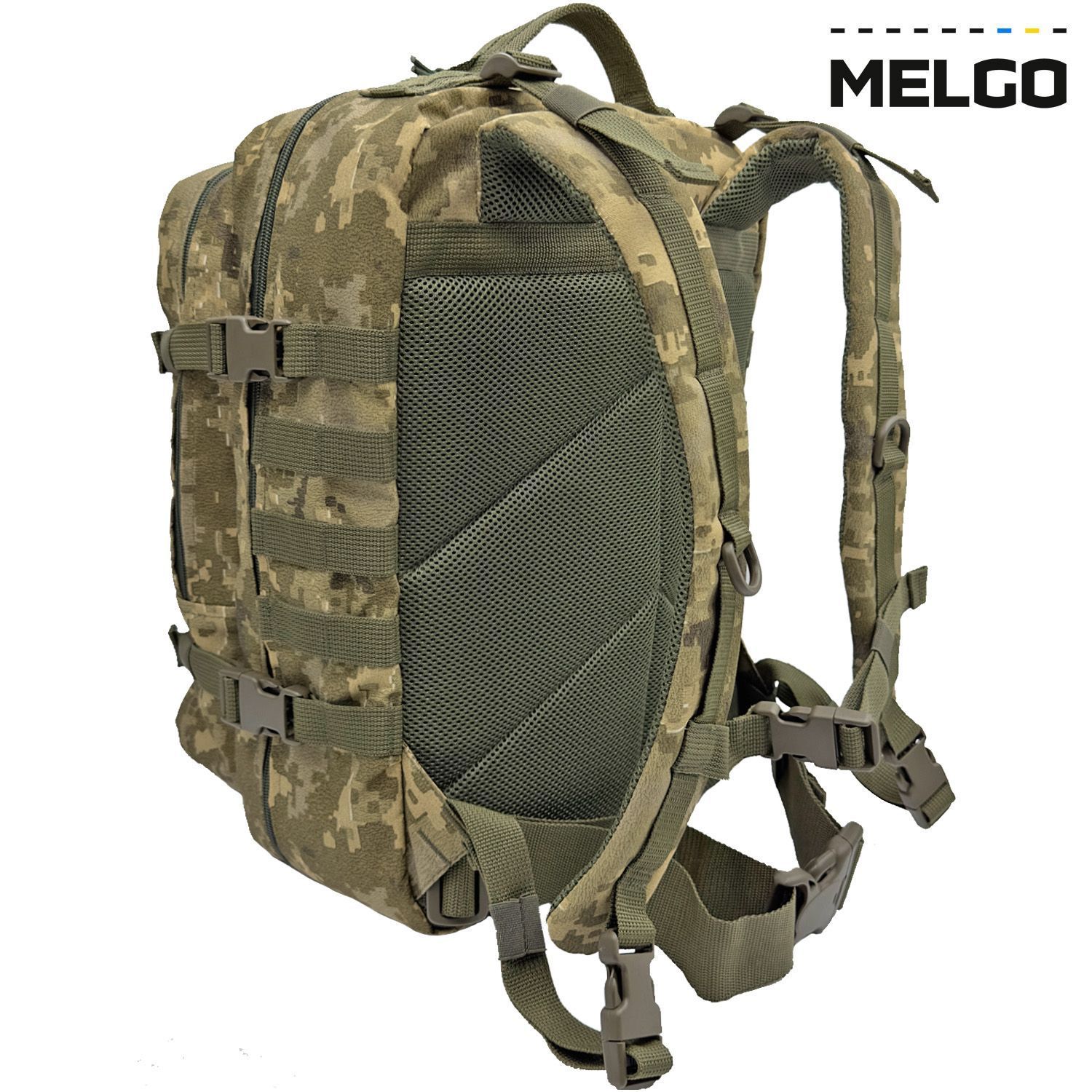 Рюкзак тактичний 40 літрів Cordura 1000 D Піксель ММ-14 армійський, штурмовий MELGO фото 6