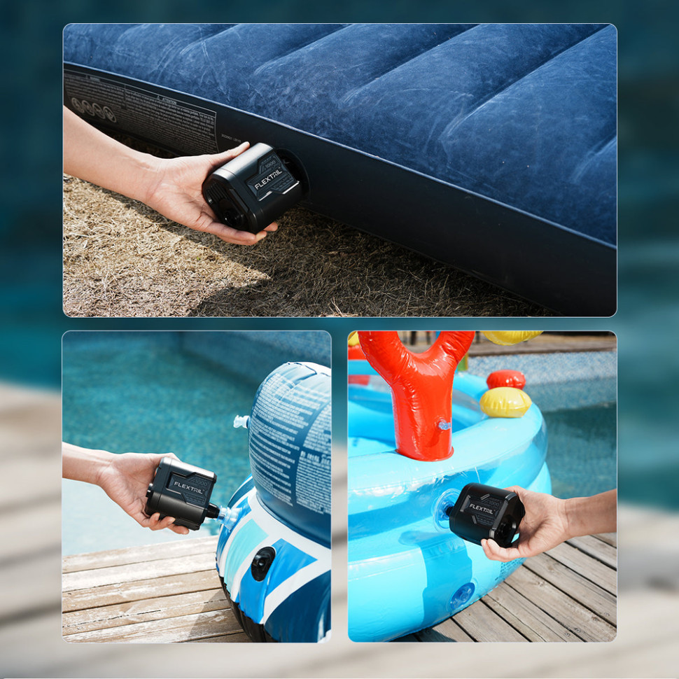 Портативний повітряний насос Flextail Evo Pump 3, 1000 л/хв, чорний фото 6