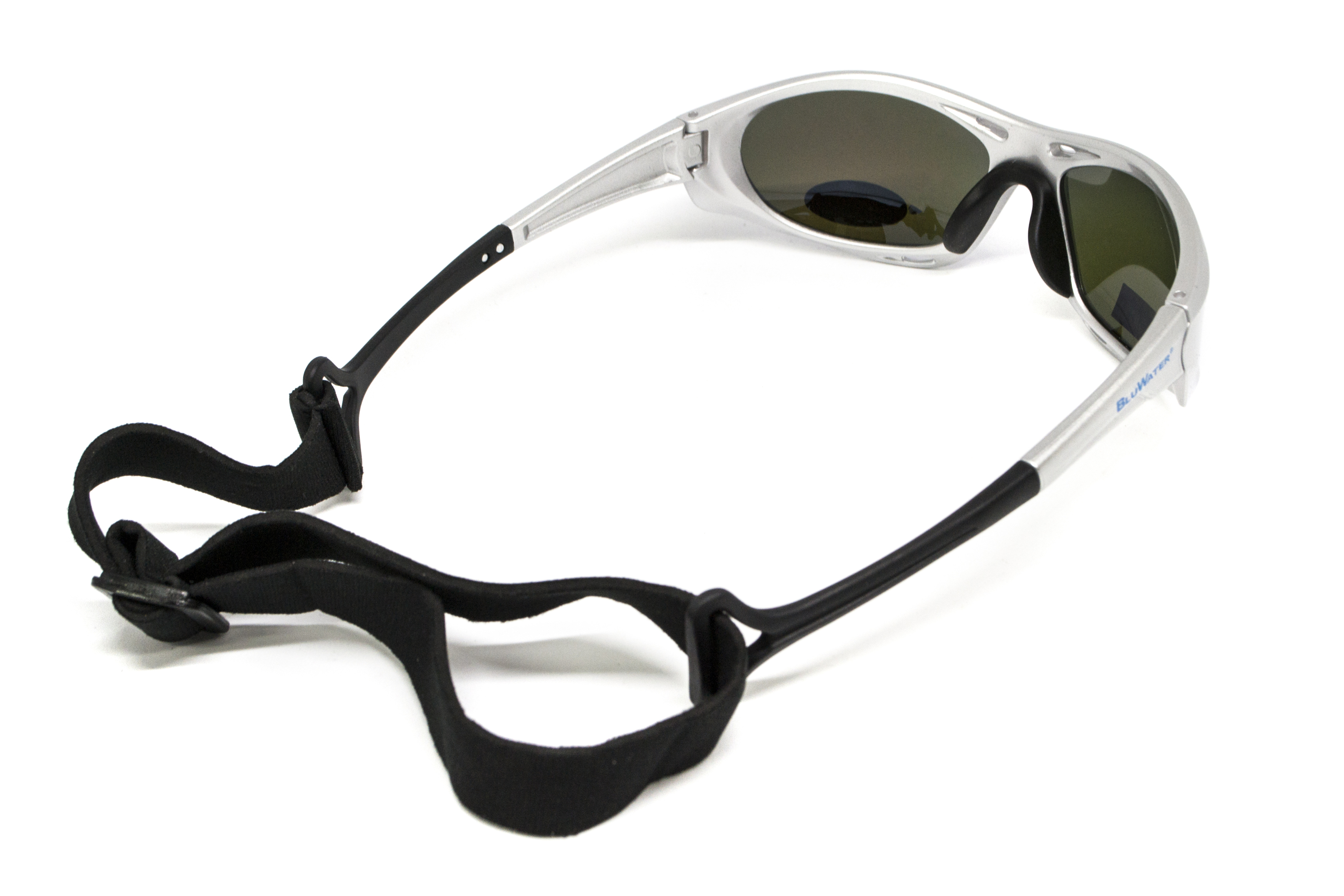 Очки поляризационные BluWater Hydro Silver Polarized (G-Tech™ blue) Anti-Fog, синие зеркальные в серебристой оправе фото 3
