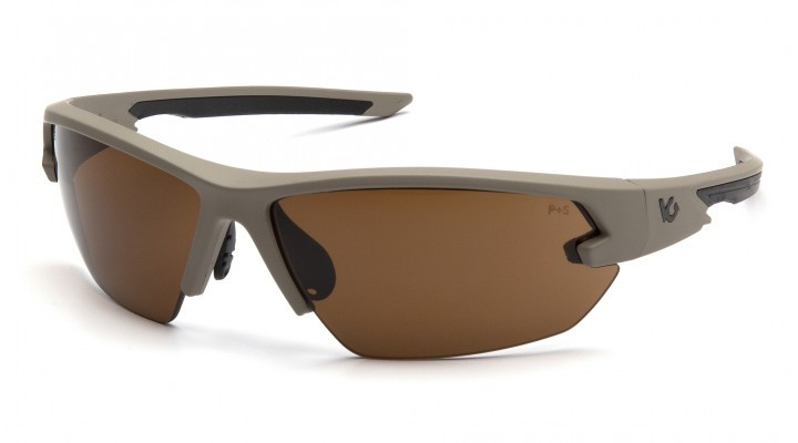 Окуляри захисні відкриті Venture Gear Tactical Semtex (Anti-Fog) (bronze) коричневі