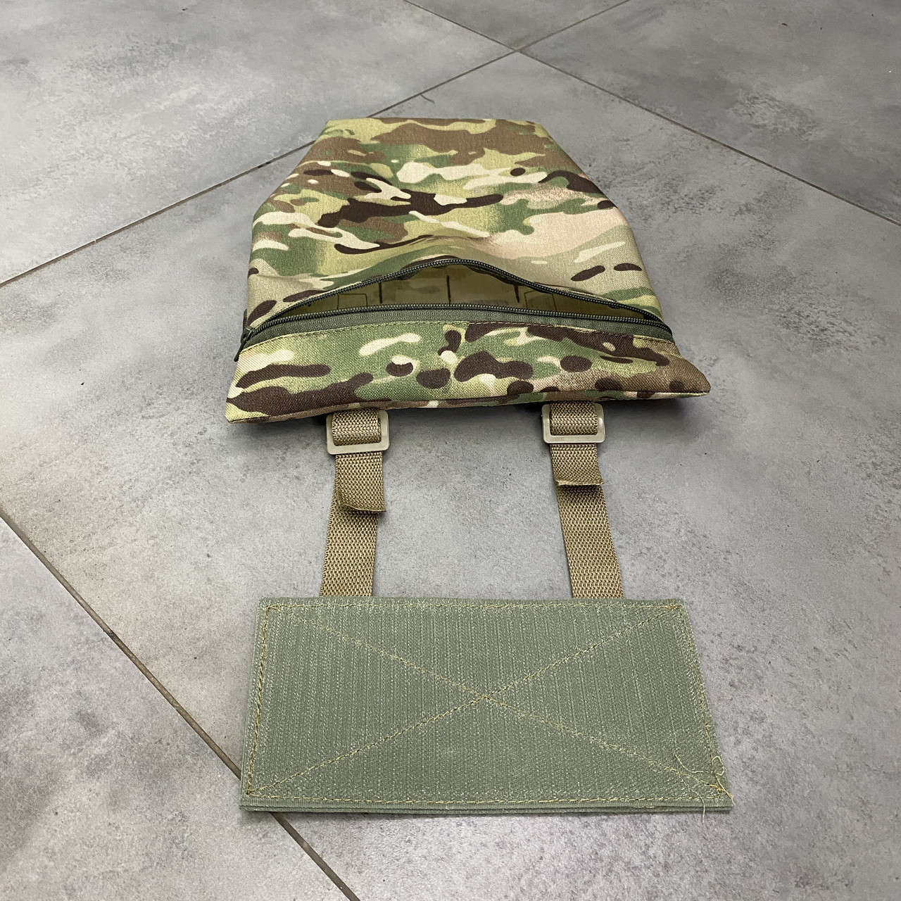 Подсумок передник напашник для плитоноски, размер S, Мультикам, Cordura 1000D, сумка под баллистический пакет фото 5