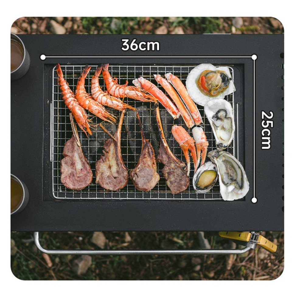Стіл для барбекю сталевий Naturehike CNK2350CF018, чорний фото 5