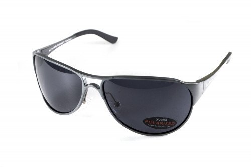 Очки поляризационные BluWater Alumination-3 Gun Metal Polarized (gray) серые фото 4